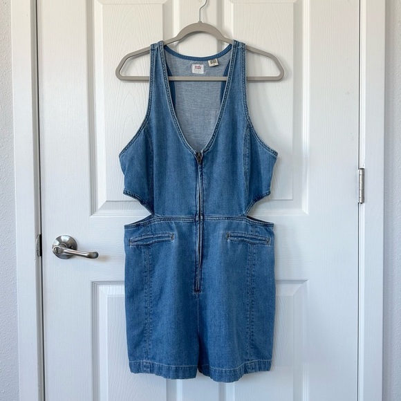 Levi's Denim Rydon Cutout Romper - Picture 5 of 9
